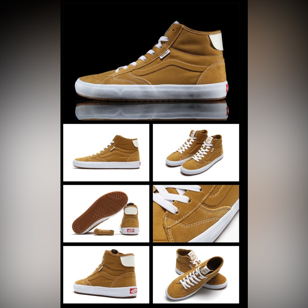 Vans the Lizzie gold/white mens size 3.5 women size 5.0